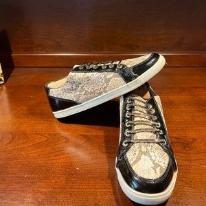 Aldo SNAKE Faux PATEN LEATHER SLIP ON SNEAKERS 8.5 M